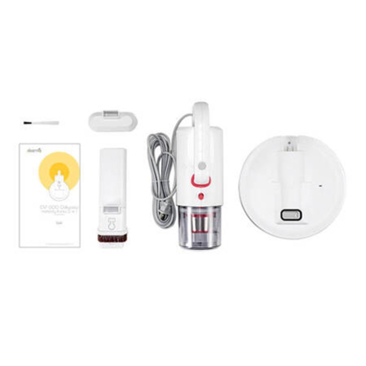 Ръчна прахосмукачка Deerma, CM1300, 350W, Против акари, UV лампа, 10000Pa, Филтър HEPA, Бял