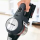 Aspirator vertical Bosch Unlimited 7, BBS712A, autonomie 40min, 3 trepte de putere, 0.4L, 19.84 Kwh/an, perie allFloor Dynamic Power cu LED-uri, motor TurboSpin, tija flexibila, functie Quick Stand, 2 acumulatori, graphite