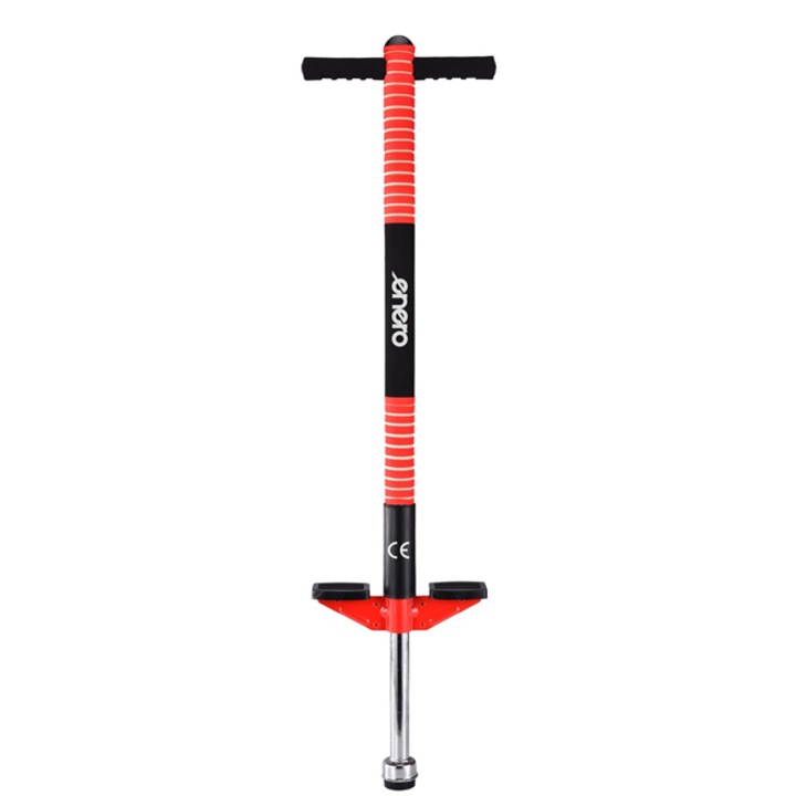 Pogo stick Enero pentru copii, Inaltime 95 cm, culoare Rosu/Negru