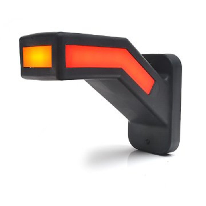 Lampa marcaj, WAS, Neonled 3 culori cu brat oblic scurt pentru partea stanga