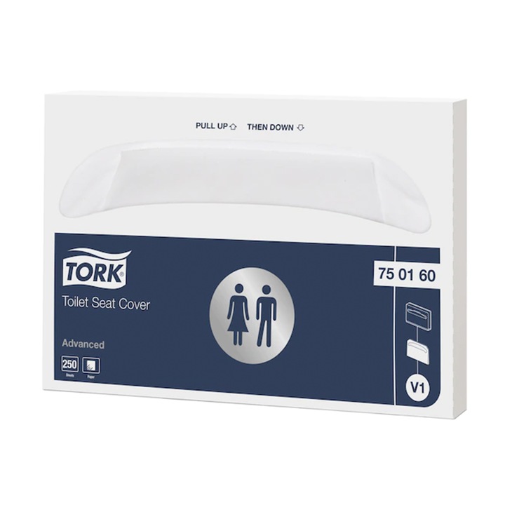 Set 250 bucati, acoperitoare Tork pentru colacul WC-ului