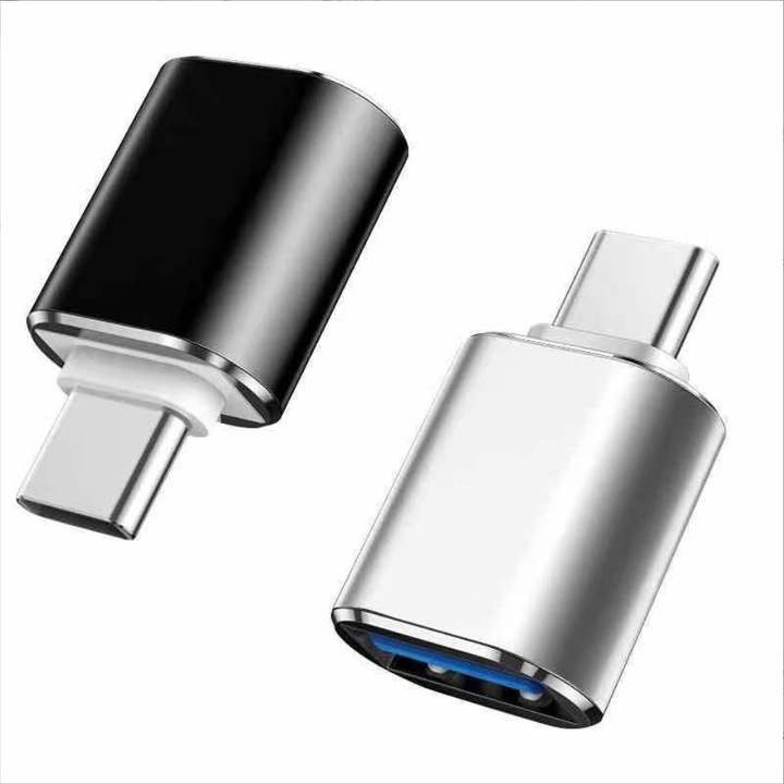 FAC USB/USB-C adapter készlet, 2 db átalakító, fekete/szürke