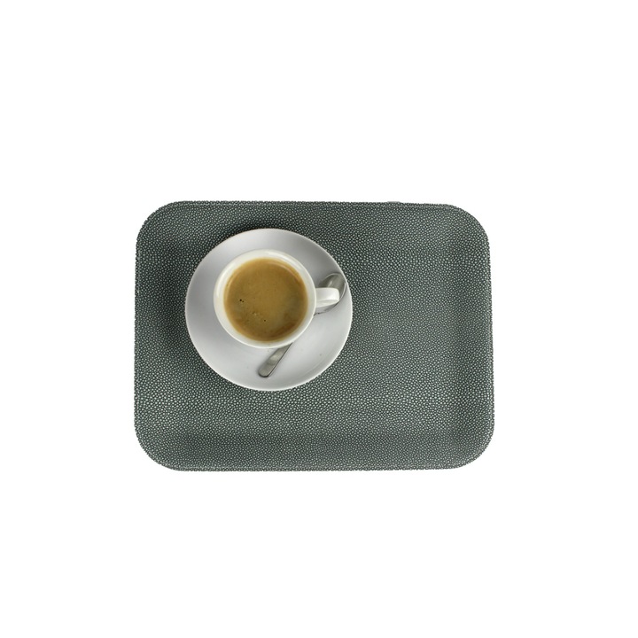 Tava, Signature Home Collection, Piele ecologica, 44x33 cm, Albastru