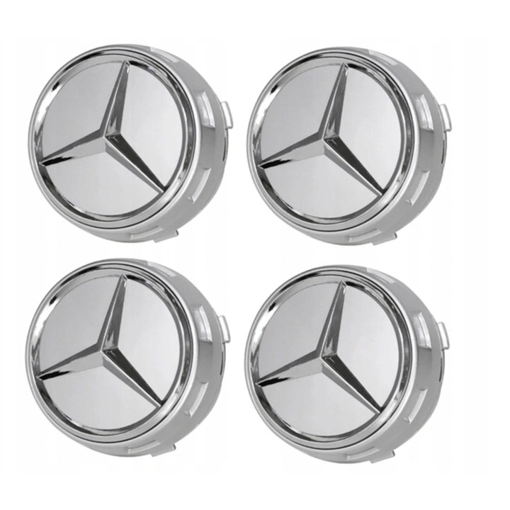 Mercedes AMG, Dísztárcsa, Ezüst, 4 db 75 mm