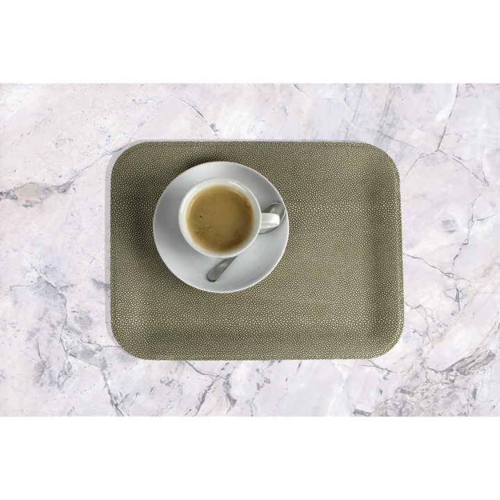 Tava, Signature Home Collection, Piele ecologica, 33x25 cm, Verde