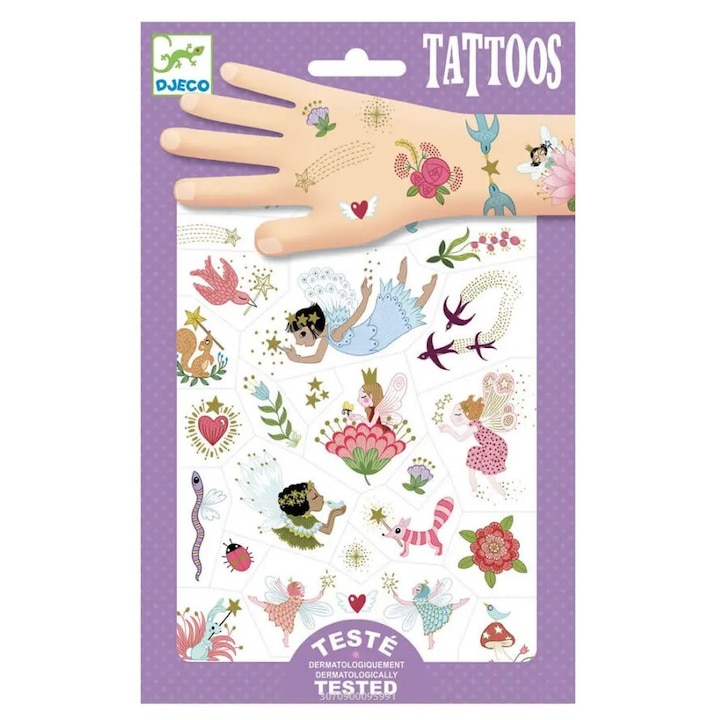 Tatuaje Djeco Cu zane si flori