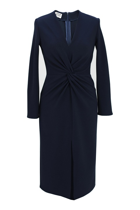 ambar studio, Rochie cambrata cu detaliu innodat pe partea din fata Jackie, Bleumarin, 36