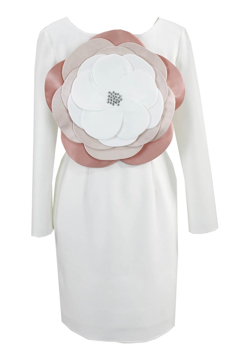 ambar studio, Ruha virágos rátéttel az elején, Fehér/Bézs