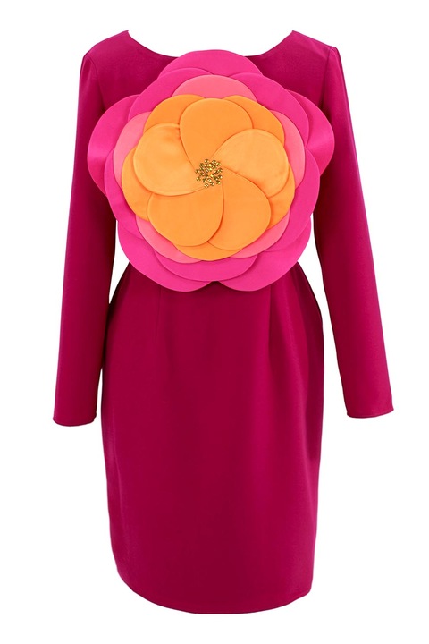 ambar studio, Ruha virágos rátéttel az elején, Fukszia