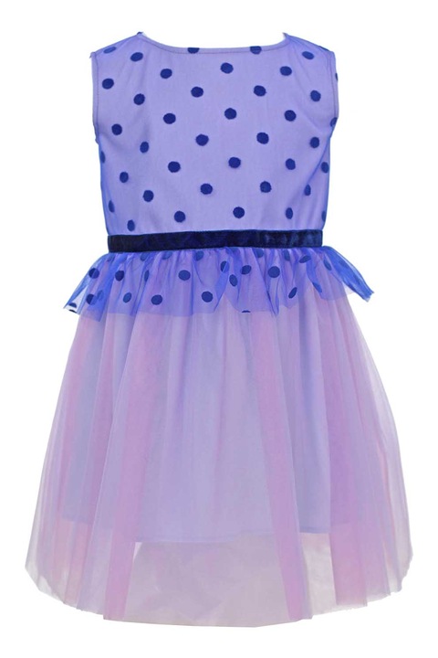 ambar studio, Rochie cu imprimeu cu buline Stella, Albastru lavanda