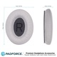 Комплект от 2 гъби PadForce за слушалки Bose QuietComfort QC2, QC15, QC25, QC35, QC35 II, AE2, AE2i, AE2w, SoundTrue, SoundLink, Over-Ear - сребристи, естествена кожа