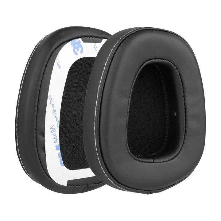 Set 2 bureti PadForce pentru casti Skullcandy Crusher cu fir (Wired), Over-Ear, Negru, Piele ecologica