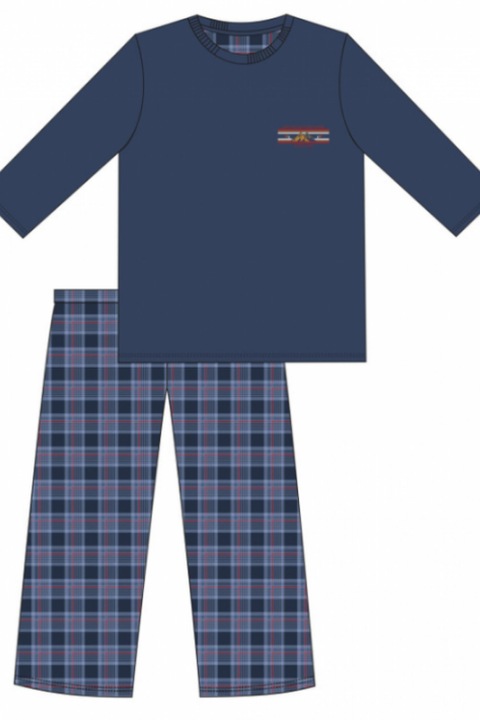 Pijama pentru barbati 124/179 Mountain, albastru inchis, XXL