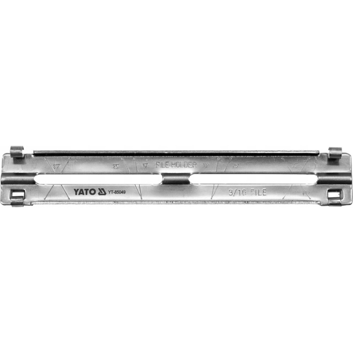 Ghidaj cu pila pentru ascutirea lantului Yato YT-85049, Otel, 190 x 4.8 mm, Argintiu