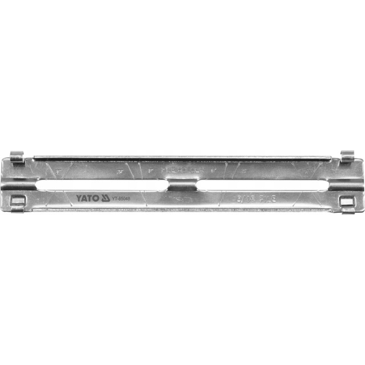 Ghidaj cu pila pentru ascutirea lantului Yato YT-85048, Otel, 190 x 4.5 mm, Argintiu