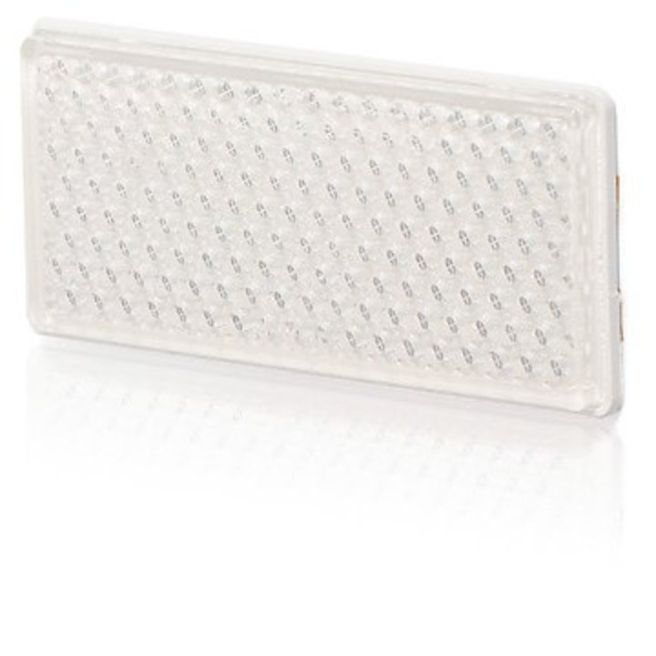 Fényvisszaverő téglalap, WAS, 105x48 mm, Fehér