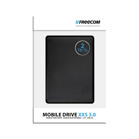Hard Disk extern FreeCom 56334, Mobile Drive XXS, 2 TB, USB 3.0, negru