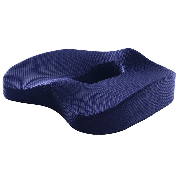 Perna Ortopedica Sezut Sofia CONCEPT®, Spuma cu Memorie, Flux de aer 3D, Anti-alunecare, Forma ergonomica, L45xW37xH10 cm