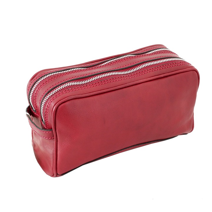 Geanta dama din piele naturala, bordo, DT102D