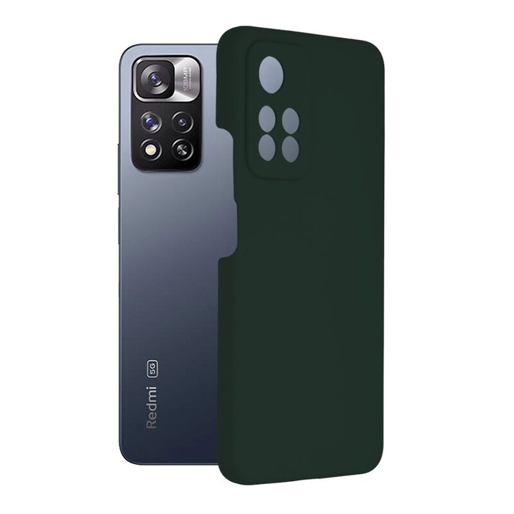 Husa de silicon TPU pentru Xiaomi Redmi Note 11 Pro+ Plus 5G, Verde
