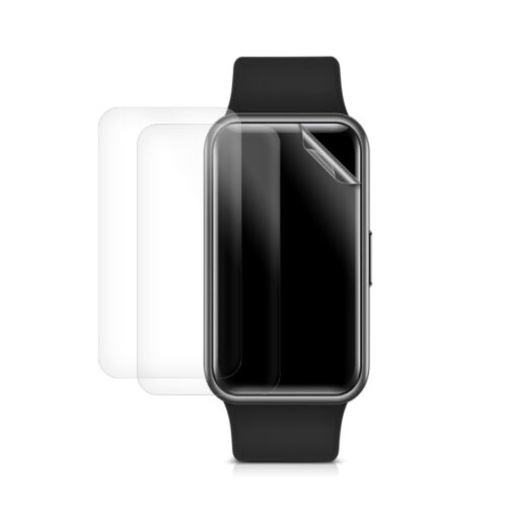 Комплект от 3 защитни фолиа за Huawei Watch Fit mini, Kwmobile, Polymer, Transparent, 57106.1