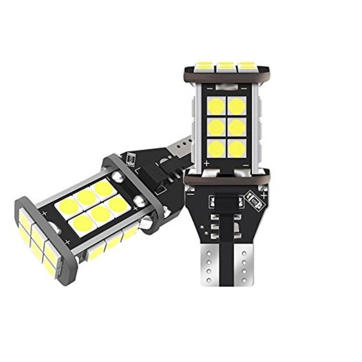 Комплект 2 led крушки Xentech Light T15 W16W Canbus 24 smd 3030 бели