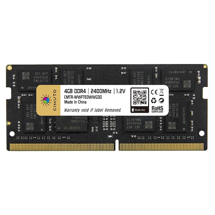 Memorie RAM 4 GB sodimm DDR4, 2400 Mhz, CIMUTO, pentru laptop