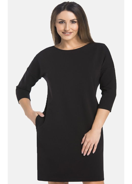 Rochie de dama pana la genunchi Lana, Teyli, Negru