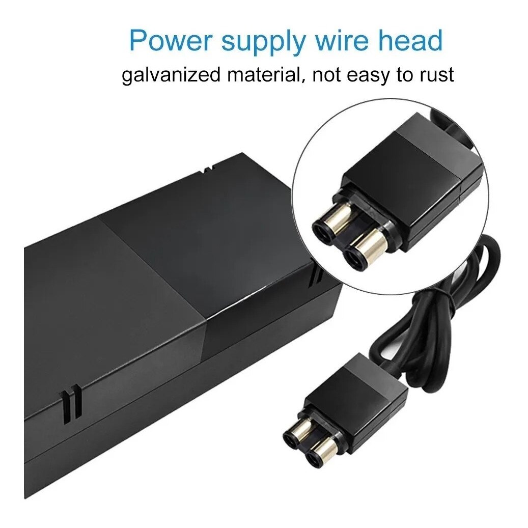 AC адаптер за Xbox One, AC100-240V, С щепсел EU, Черен - eMAG.bg