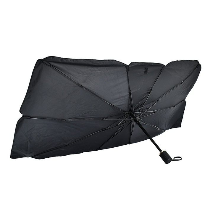 Сенник за кола тип чадър, ABS/найлон/желязо, 79x145 см, черен