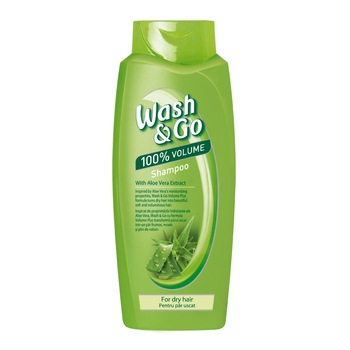 Sampon Wash&Go pentru par uscat cu extract de Aloe Vera, 750 ml Sampon Wash&Go pentru par uscat cu extract de Aloe Vera, 750 ml