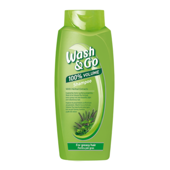 Sampon Wash&Go pentru par gras cu extract de ierburi, 750ml Sampon Wash&Go pentru par gras cu extract de ierburi, 750ml