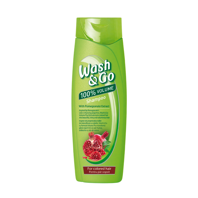 Sampon Wash&Go cu extract de rodie pentru par vopsit, 400 ml