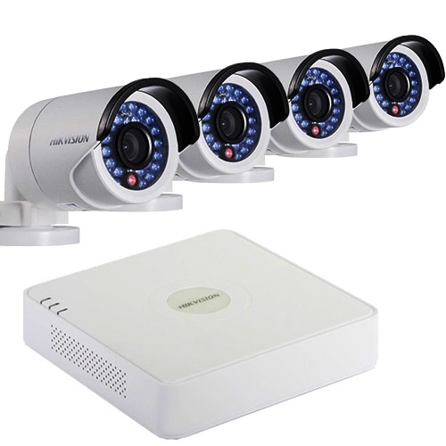 Kit supraveghere video Hikvision 4 camere 1MP, IR 20m