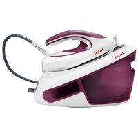 Statie de calcat Tefal Express Anti-Calc SV8054E0, 2800W, 6.5 bari, jet de abur 420 g/ min, abur variabil 0-120g/min, talpa Durilium AirGlide, rezervor de apa 1.8 L, oprire automata, alb/violet