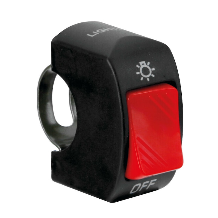 Intrerupator On-Off X1 universal cu prindere pe ghidon, 12V, max 10A