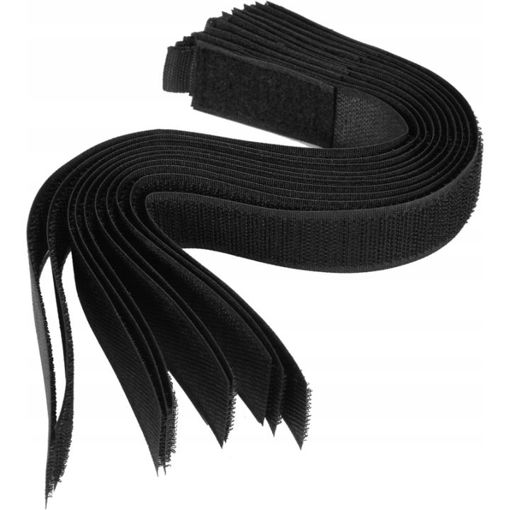 Set 10 benzi velcro, 300mm, Negru