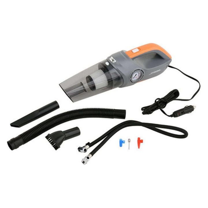 Autós porszívó, Sthor, 80 W, kompresszor 120 W, szürke/narancs