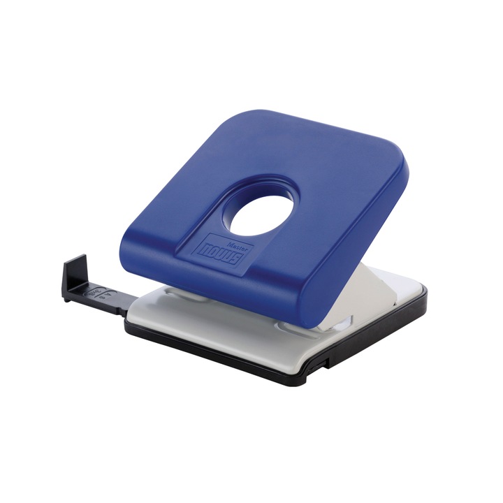 Perforator Master, Novus, 25 coli, 2 perforatii, albastru