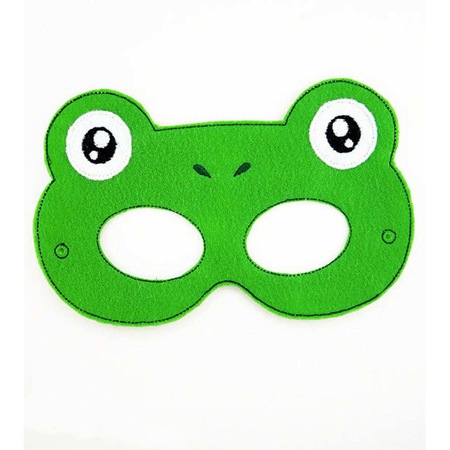 Детска маска Жаба, зелена - eMAG.bg