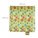 Одеяло за къмпинг/пикник, флорален дизайн, 200x200см, Relaxdays