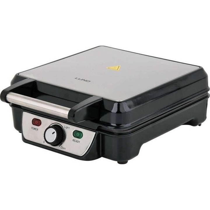 Gofrisütő Lund 68012, 1100 W, 4 téglalap, ezüst