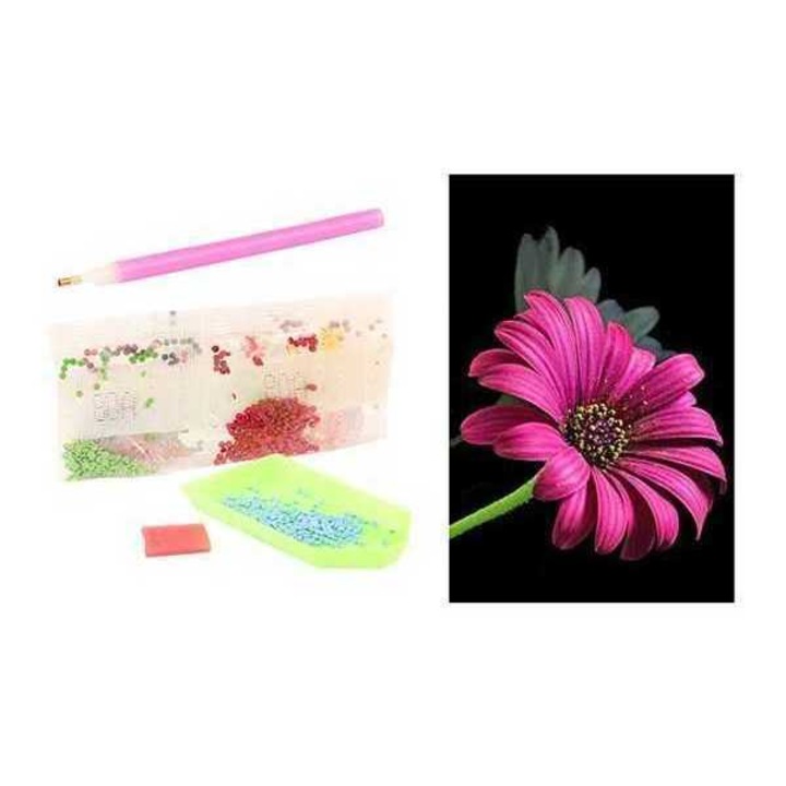 Set creativ cu diamante rotunde Diamond Painting Nature 15x10 cm, Toi-Toys, Gerbera