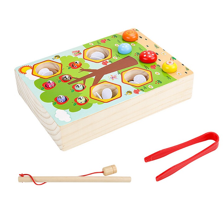 Joc educativ de indemanare 3 in 1 Copacul cu albinute, + 3 ani