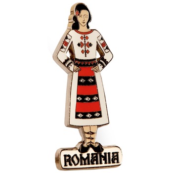Magnet de frigider - Romania Femeie in costum popular Magnet de frigider - Romania Femeie in costum popular