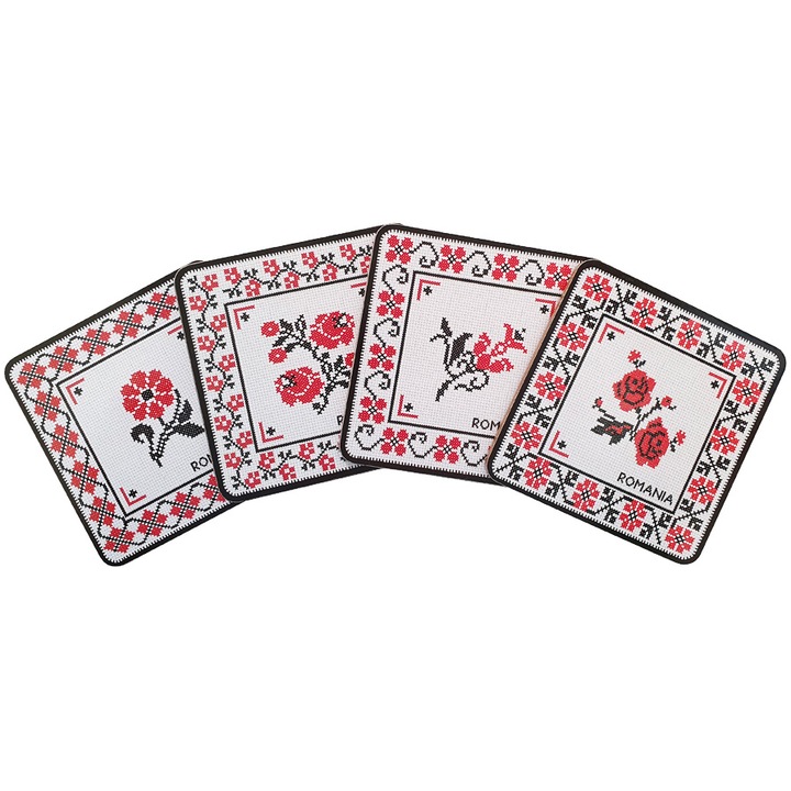 Suporturi de pahare - Romania Motive traditionale cusaturi