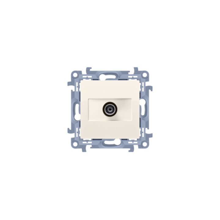 Priza de antena de tip F simpla modulara crem Simon