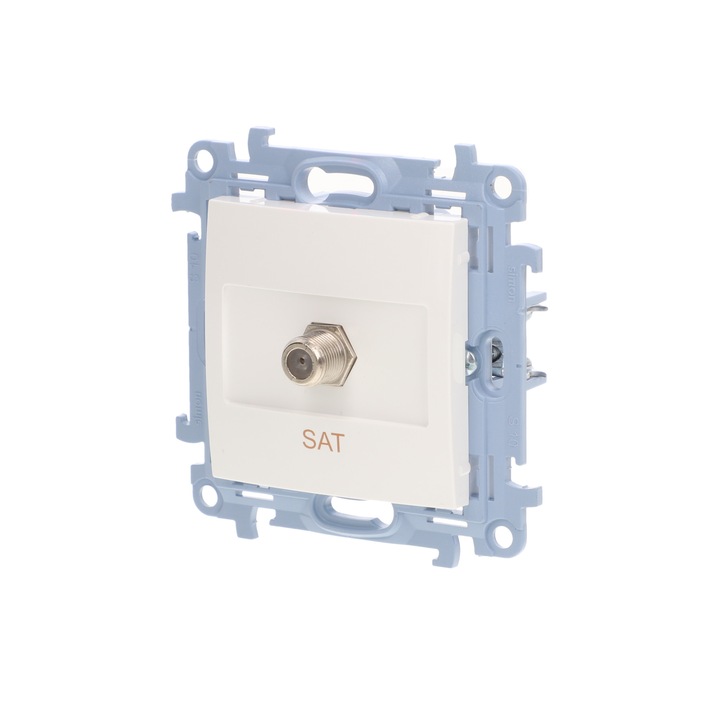 Priza de antena de tip F simpla modulara alba Simon