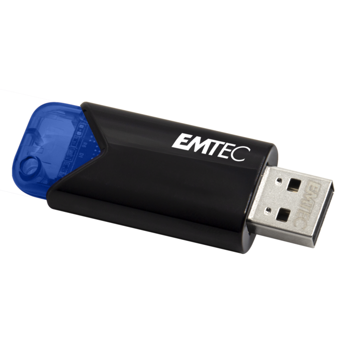 Флашка EMTEC B110 Click Easy, 32GB, USB 3.2 Gen1, черно-синя