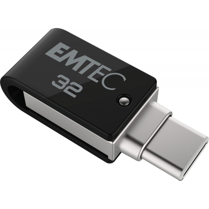 EMTEC T260C Mobile&Go pendrive, 32GB, USB 3.2 Gen1, USB-A bemenet/USB-C kimenet